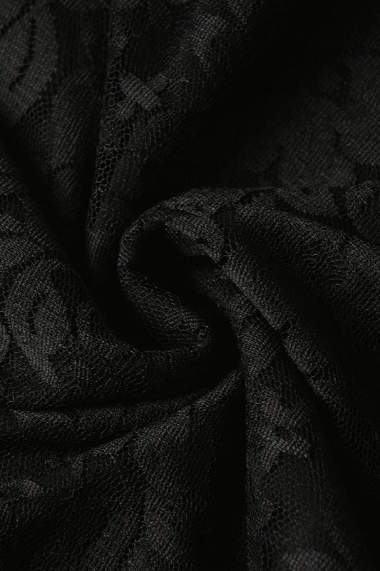 Sexy Irregular Hem Mini Lace Dress