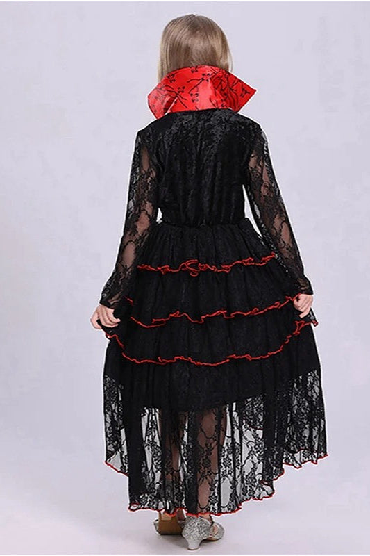 Gothic Vampire Dress Kid Halloween
