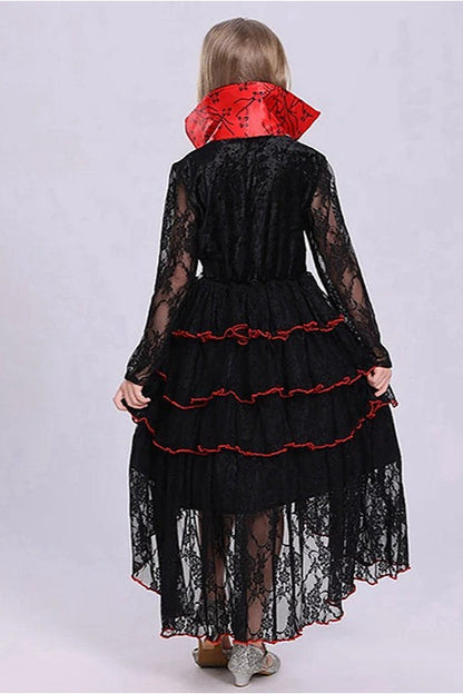 Gothic Vampire Dress Kid Halloween