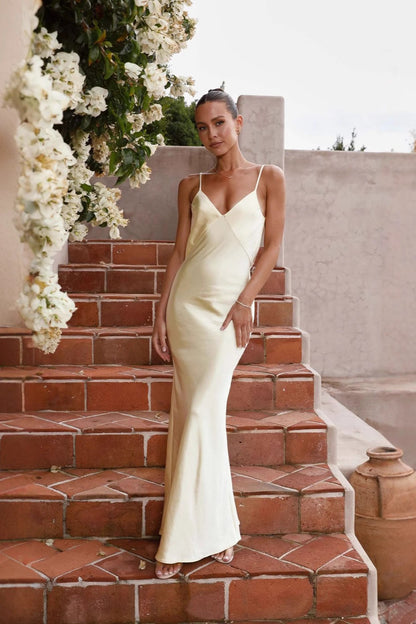 Backless Cami Silk Dress