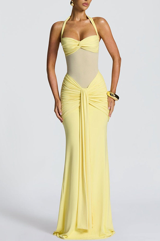 Ruched Low-Back Bodycon Party Dress