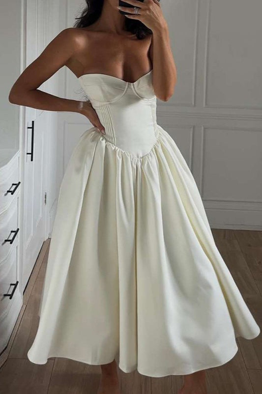 Elegant Solid Color Bodycon Party Dress