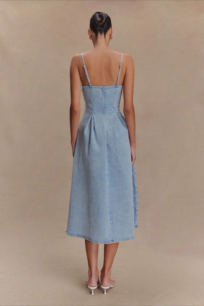 Sexy Strapless Denim Dress