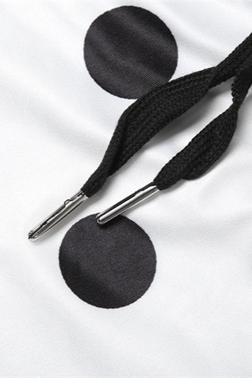 Number Print Fitted Tee Two Pieces Set