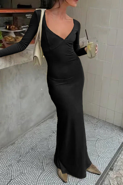 Elegant Long Sleeve Bodycon Work Dress