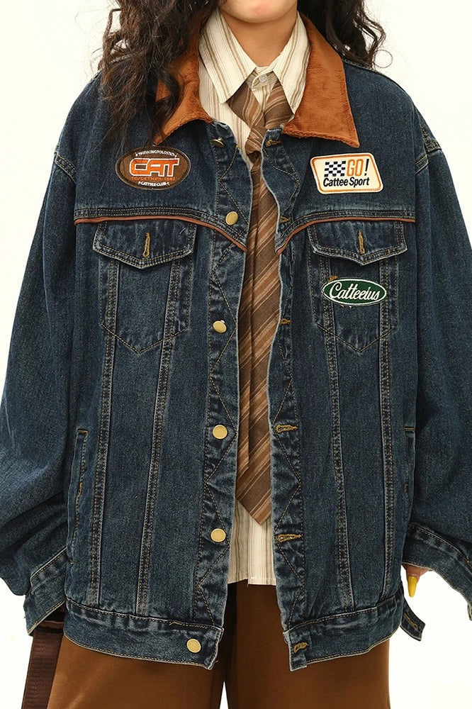 Vintage Motorcycle Denim Jacket