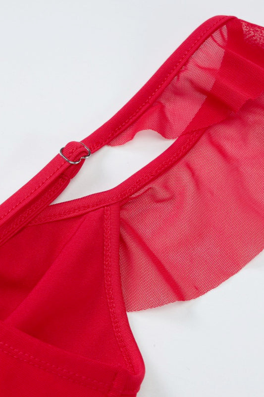 Mesh Panel Bodycon Slip Dress