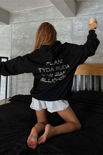 Oversized Hooded Sweatshirt Hoodie