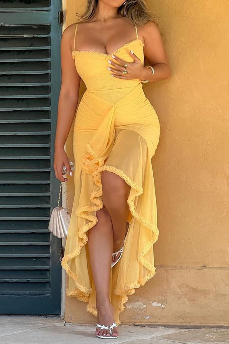 Spaghetti Strap Long Party Dress