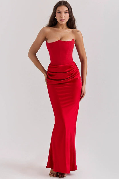 Low-Back Strapless Party Dress