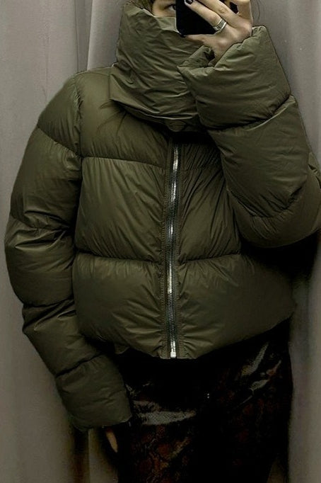 Thickened High Collar Puffer Coat