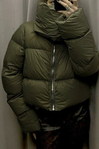 Thickened High Collar Puffer Coat