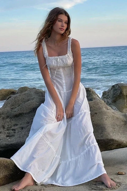 Beach Cotton Tank Maxi Dress