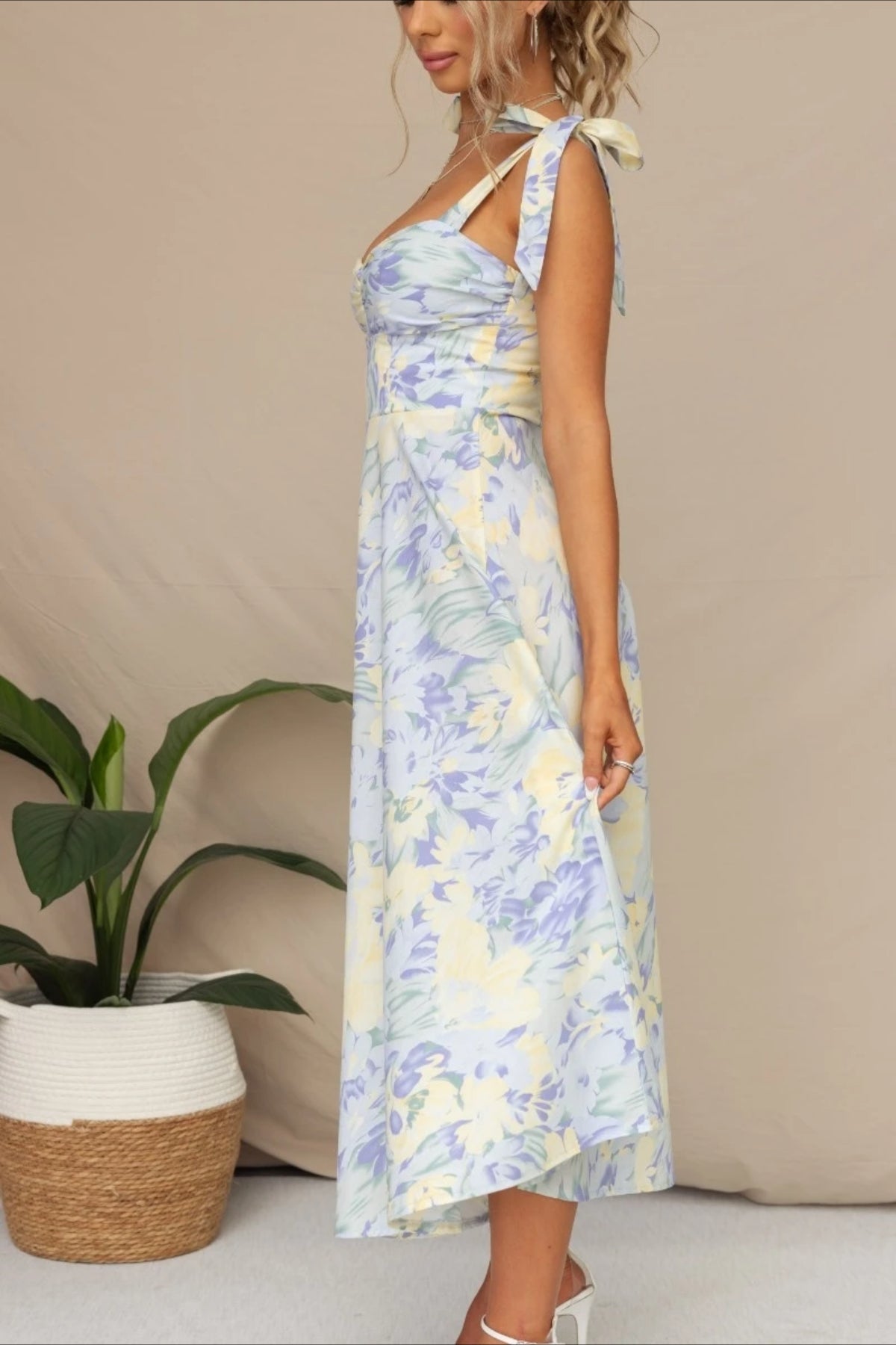 Boho Sleeveless Maxi Floral Dress