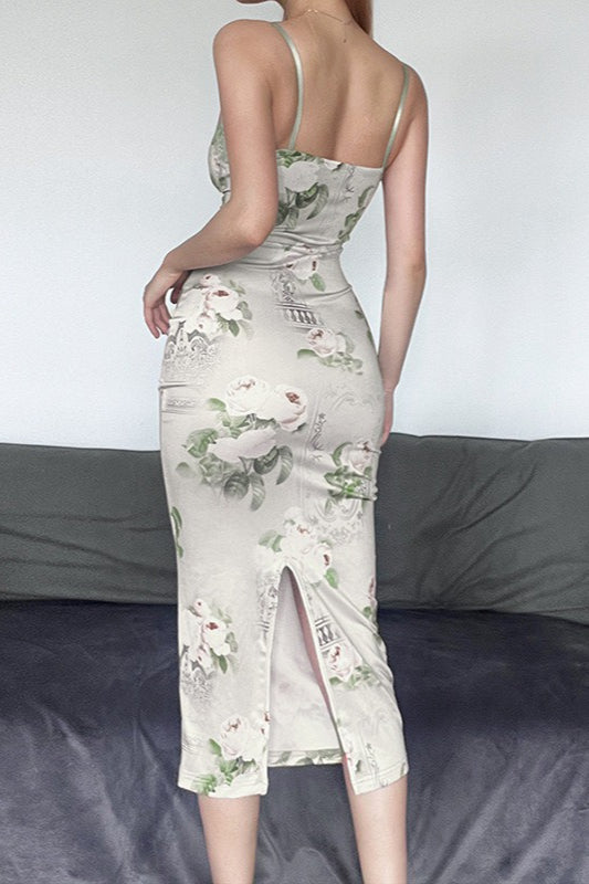 Lace Trim Bardot Slip Party Dress