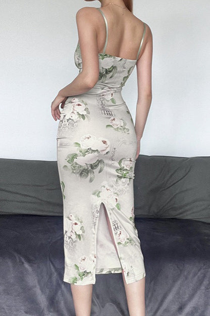 Lace Trim Bardot Slip Party Dress