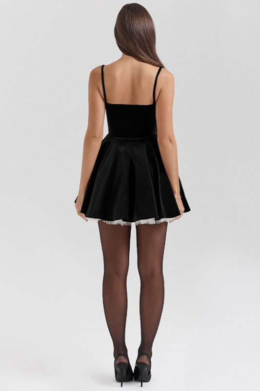 Low-Back V-Neck Party Dress