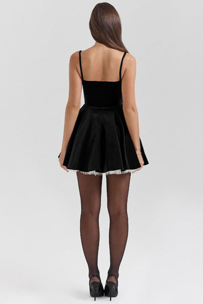 Low-Back V-Neck Party Dress