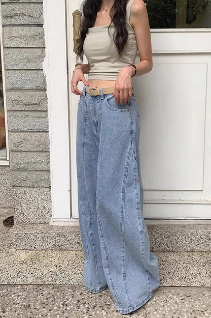 Retro High Waist Wide-Leg Jeans