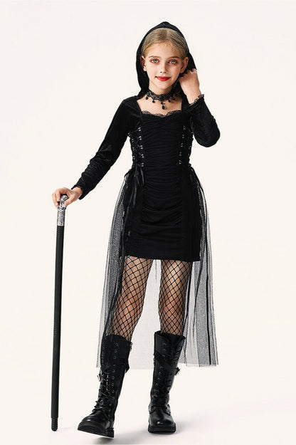 Dark Witch Dress Kid Halloween Costume