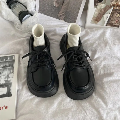 Fur Soft Casual Round Toe Shallow Mouth All-Match Low Heels Dress Oxfords Loafers