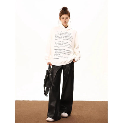 Fashion Star Printed Vintage Harajuku Hip Hop Loose Winter Hoodie