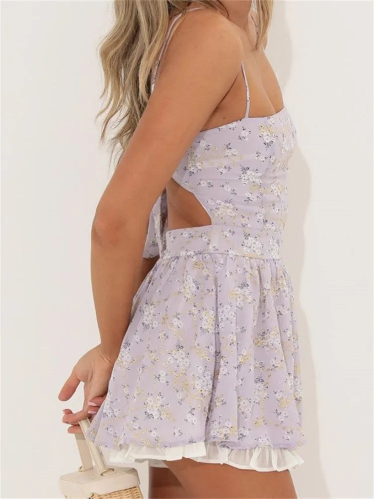 Sexy Sleeveless Spaghetti Strap Backless Mini Dresses