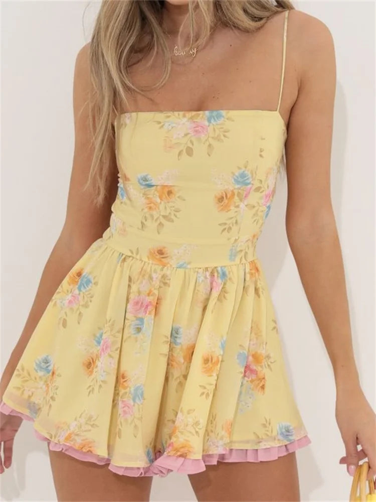 Sexy Sleeveless Spaghetti Strap Backless Mini Dresses