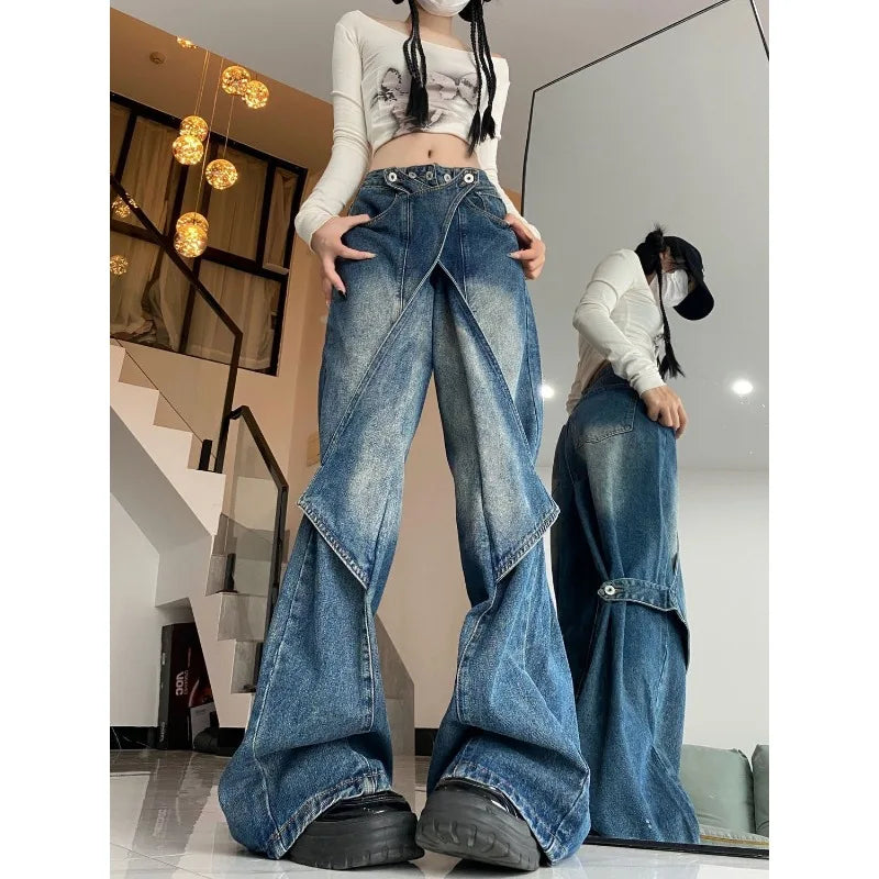 Oversize Jeans Women Vintage Y2K Spring Baggy Pants