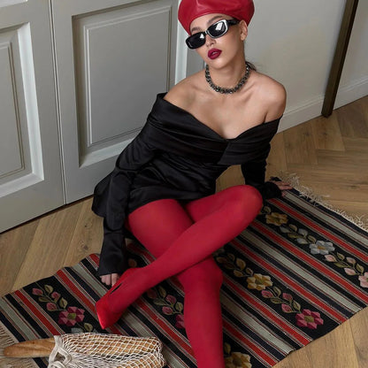 Elegant Off Shoulder Slim Mini Red Dress for Christmas Party