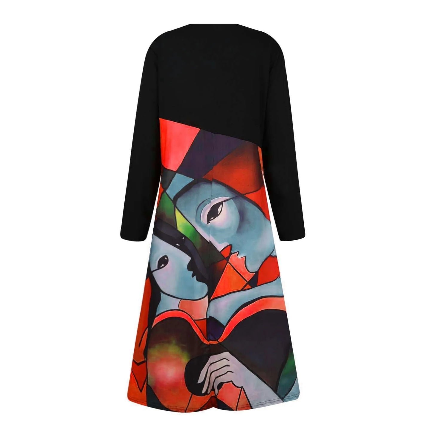 Chic V Neck Spring Summer Loose Casual Ruffle A-Line Floral Printed Bohemian Beach Dress