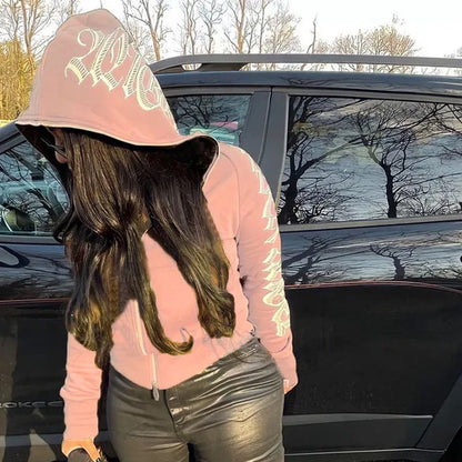 Vintage Star Print Loose Hoodie