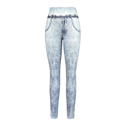 Fashionable Imitation Denim Tight-fitting Comfortable Casual Sport Leggings