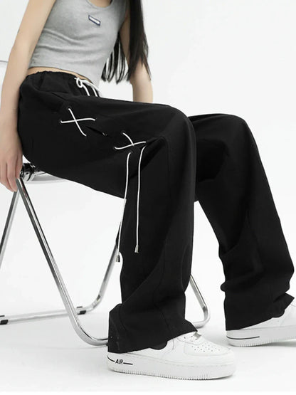 Hippie Harajuku Green Cargo American Vintage Streetwear Oversize Pant