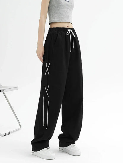 Hippie Harajuku Green Cargo American Vintage Streetwear Oversize Pant