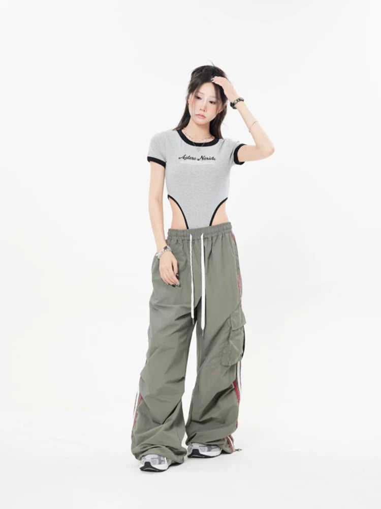 Hippie Vintage Cargo Parachute Harajuku Streetwear Oversize Gorpcore Pant