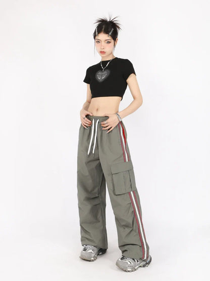 Hippie Vintage Cargo Parachute Harajuku Streetwear Oversize Gorpcore Pant