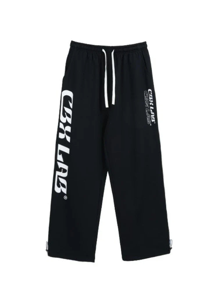 Hippie Gray Baggy Y2K Jogging Sweatpants Korean Oversize Harajuku Kpop Wide Leg Tracksuit Pant