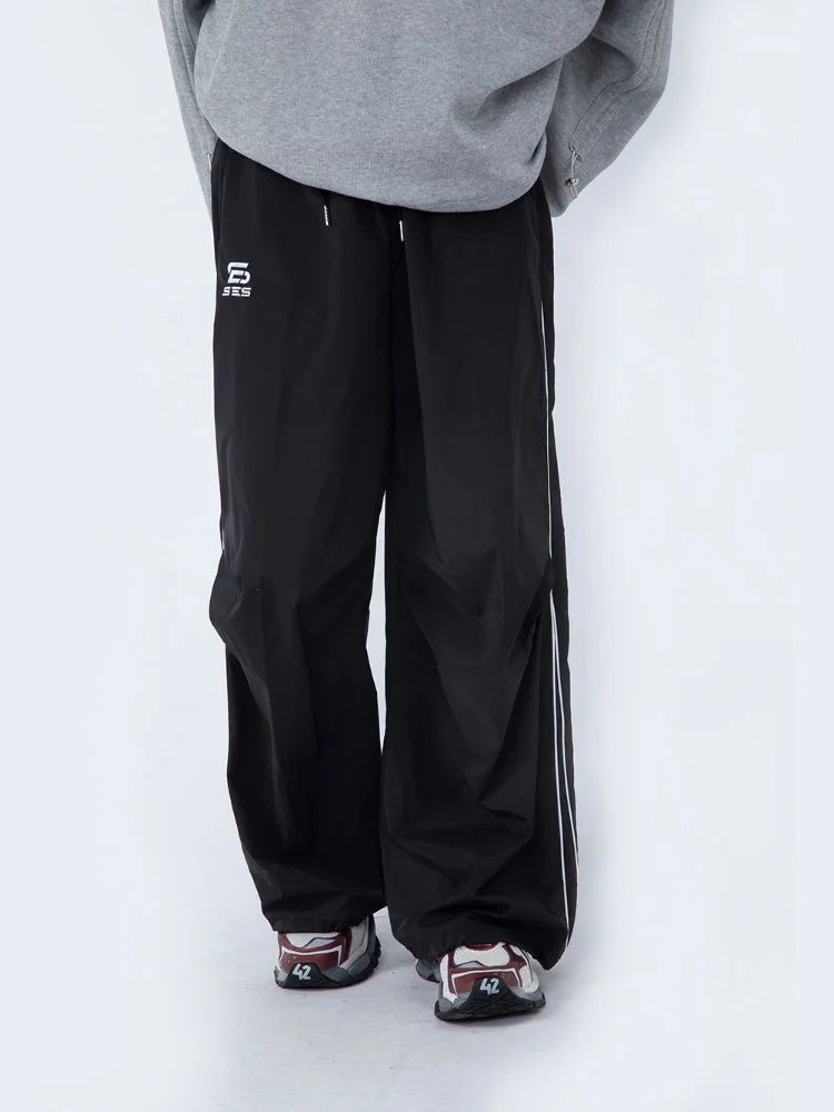 Techwear Black Baggy Sweatpants Vintage Streetwear Oversized Jogging Pant
