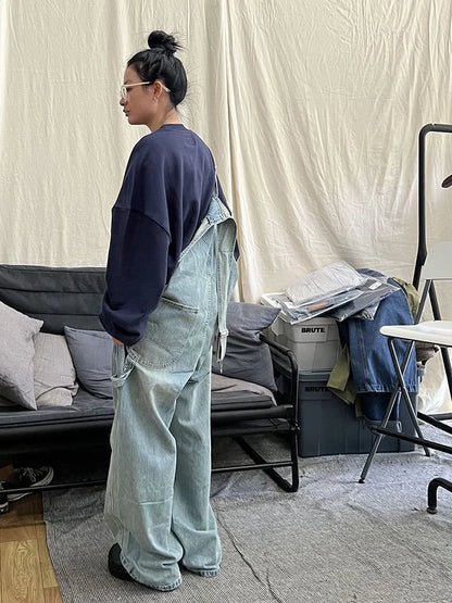 Vintage Kpop Baggy Hippie Denim Overalls Harajuku Korean Streetwear Oversize Cargo Pant