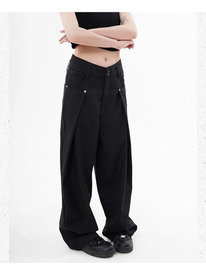 Y2K Cyber Punk Black Cargo Gothic Streetwear Oversize Wide Leg Vintage Pant