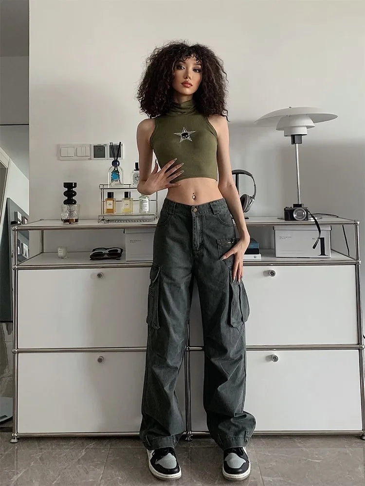 Y2K Japanese Style Vintage Gyaru Streetwear Oversize Wide Leg Harajuku Hippie Pant