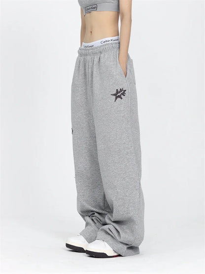 Star Jogging Sweatpants Women Harajuku Retro Vintage Patchwork Pant
