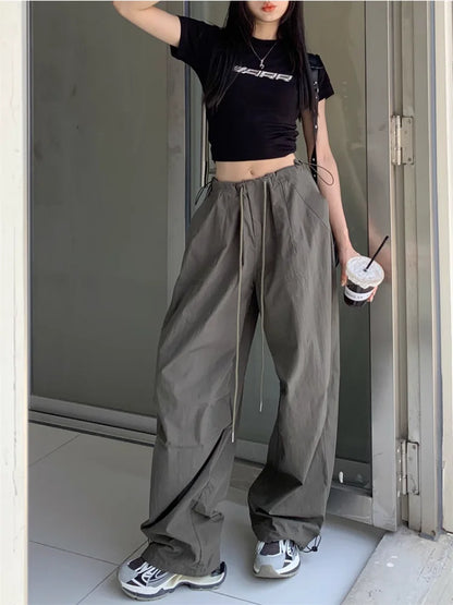 Y2K Vintage Cargo American Retro Baggy Sweatpants Oversized Kpop Hippie Pant