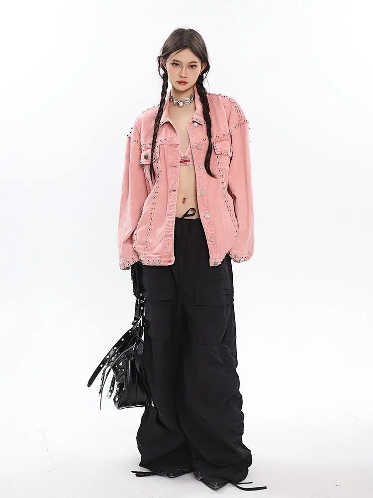 Y2K Vintage Parachute Cargo Gyaru Oversize Gorpcore Baggy Trendy Streetwear Pant