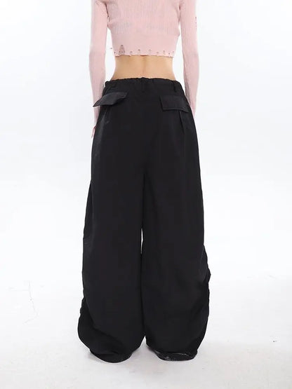 Y2K Vintage Parachute Cargo Gyaru Oversize Gorpcore Baggy Trendy Streetwear Pant