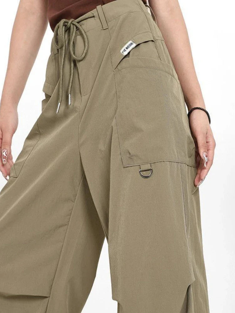 Y2K Japanese Brown Gorpcore Baggy Parachute Vintage Sweatpant