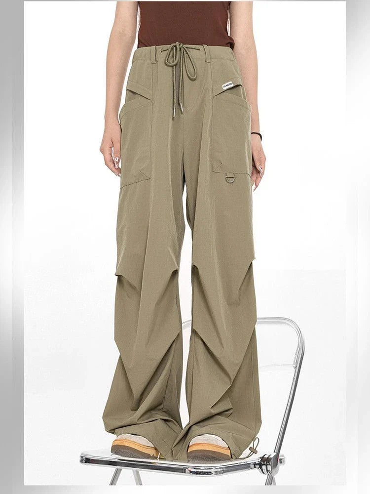 Y2K Japanese Brown Gorpcore Baggy Parachute Vintage Sweatpant