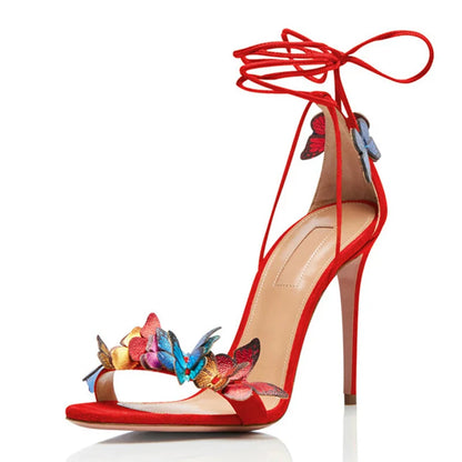 New Yellow Green Cross Strap Elegant High Heel High Heel