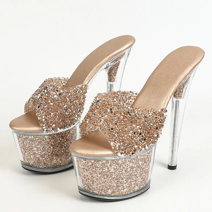 Sexy Peep Toe Party Club Strip Extreme High High Heel High Heel